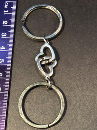 Tiffany & Co. Silver Linked Hearts Key Ring made in Spain