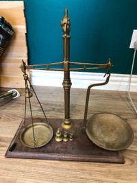 Antique Brass Weighing Scales