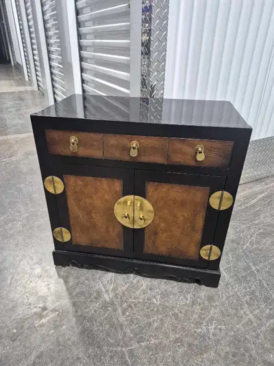 Asian MCM Black Lacquer Table, View more