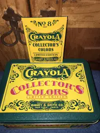 1991 Crayola Collector's Colors Tin - Advertising / Storage Tin