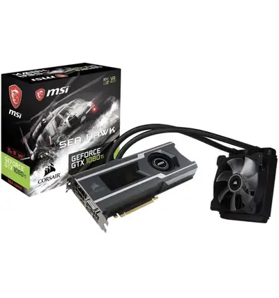 MSI VCX GTX 1080 TI SEA Hawk X 11GB GDDR5x 352B PCIE HDMI, View more