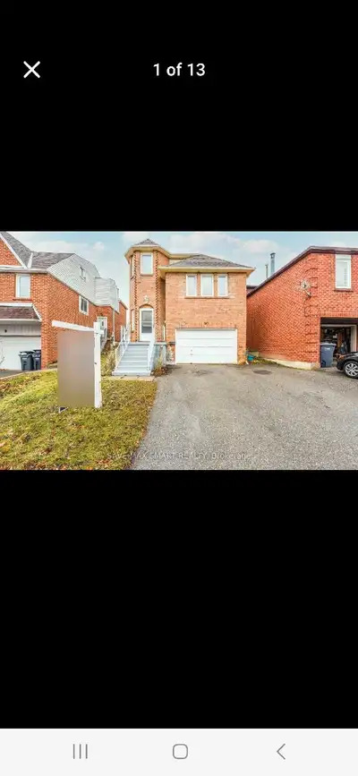 Private or shared room for rent in Brampton