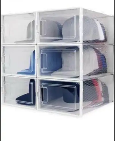 BRAND NEW! Hat or Shoe Box Organizer 6 Pack, View more