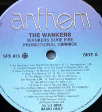 The Wankers promotional album - comedy vinyl record