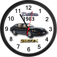 1983 Datsun 280ZX (Black) Custom Wall Clock - Brand New Nissan