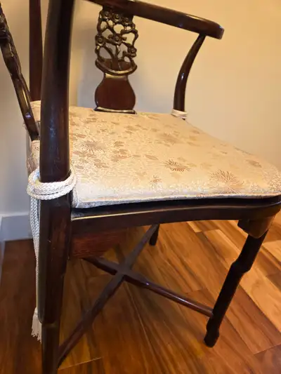 Antique Oriental Furniture Solid Rosewood Corner Chair, View more