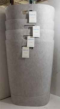 4 New Brightroom Felt Hampers 13 x 22.75 x 18 Inches, Oatmeal