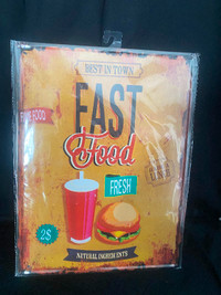 New Tin Fast Food Sign