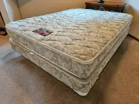 Queen Bed and Metal Frame. $150 Delivery