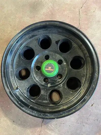 Set of 5 rims for sale. 16”x8” with some offset. Were on our old 09 Jeep wrangler, no longer need th...