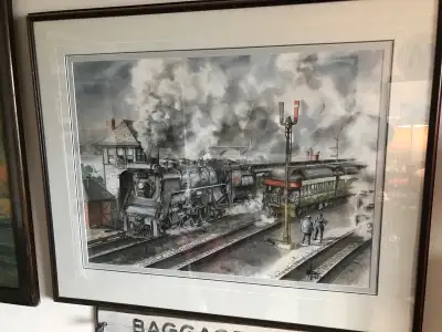 An original Wentworth Folkins painting commissioned by its original and present owner in 1984. This...