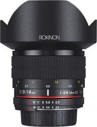Rokinon 14mm F2.8 Ultra Wide Angle Lens with Automatic Chip for
