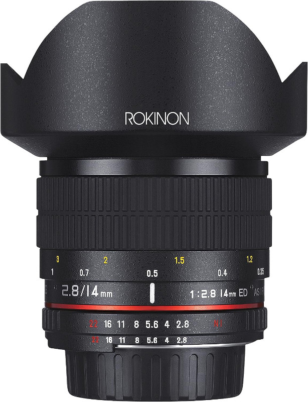 Rokinon 14mm F2.8 Ultra Wide Angle Lens with Automatic Chip for in Cameras & Camcorders in Markham / York Region