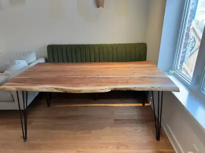 Structube Irregular Wooden Dining Table , View more