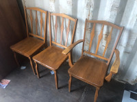 3 Vintage midcentury dining chair set