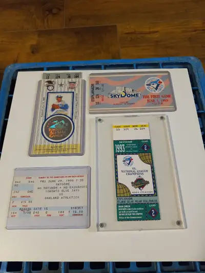 For sale. Vintage Blue Jays and Maple Leafs Ticket Stubs World Series Lot. Includes: 1993 World Seri...