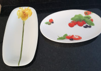 Two large decorative serving platters Plate