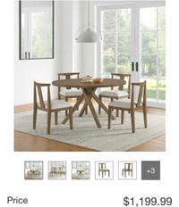 Brand new! 5-Piece Dining Table and Chairs