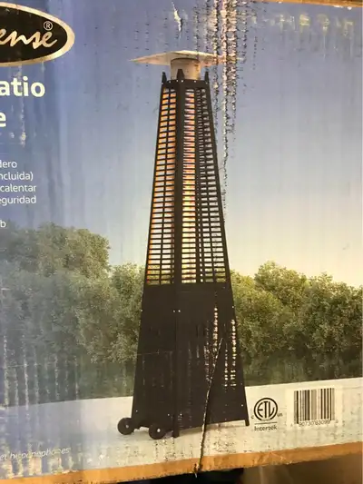 Tall Flame Patio Heater Black Modern Fireplace, Fire Pit, View more