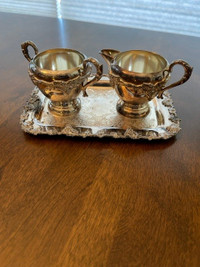 Wm. A. Rogers Silver Plated Cream and Sugar Set
