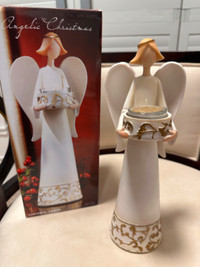 Christmas angel candle holder