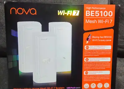 Tenda WiFi 7 Mesh System BE5100 Dual-Band Mesh WiFi for Home, View more
