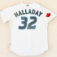 Size 52 Majestic Authentic Roy Halladay 2009-11 Blue Jays Jersey