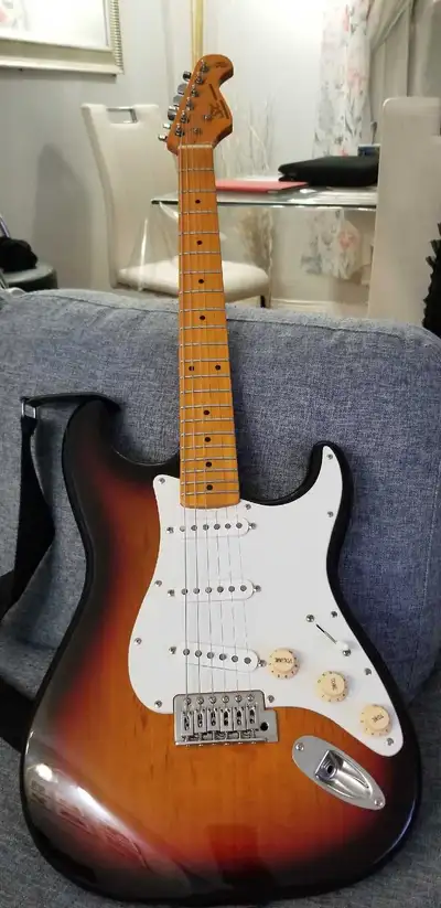 Partcaster strat electric guitar with fender pickups, View more