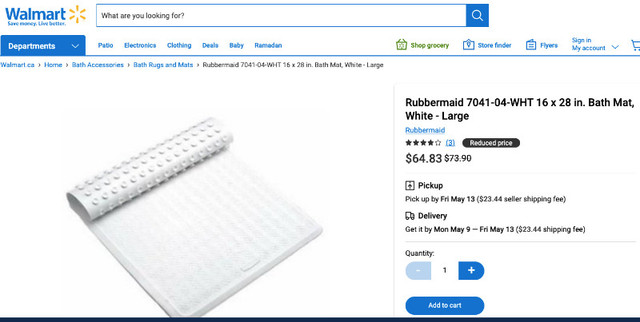 RUBBERMAID BATH MAT in Bathwares in Markham / York Region