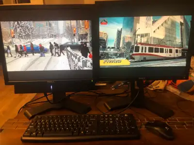 Complete Dual Monitor Desktop Computer – Ready to Use, View more