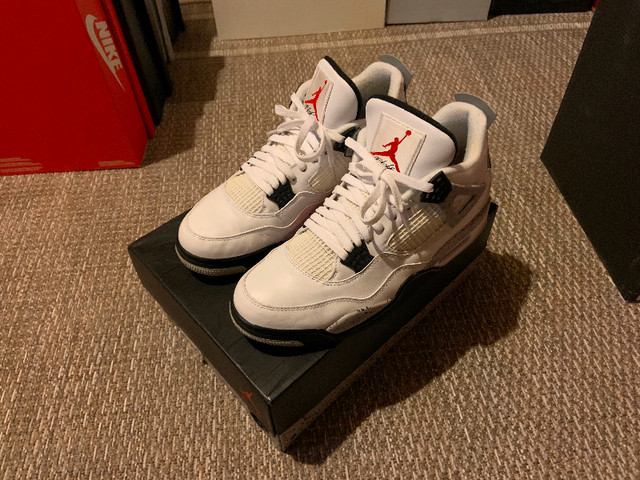 Air Jordan 4 white cement size 12 in Men's Shoes in Markham / York Region