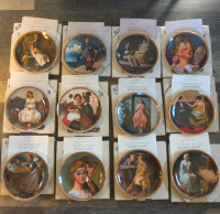 Norman Rockwell complete set of 12 Plates Re-discovered women