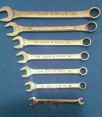 Set of 7 Husky Wrenches 1/4" to 3/4" Like New - Beaches Pickup