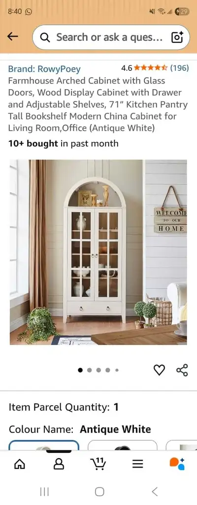 Cabinet display, View more