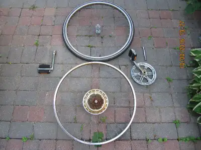 Vintage 5 Piece Lot Of Bike PartsFor 1970's 26inch CruiserBikes, View more
