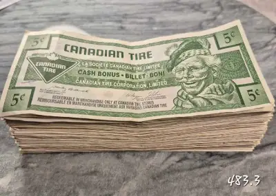 Lot de billets Canadian Tire 1985-2014 Mixed banknotes, View more