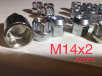 Chrome Lug nuts - M14x2, 1/2”-20, 7/16”-20 Threads