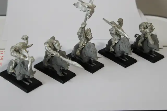 OOP Warhammer Fantasy Metal Savage Orc Boar Boyz Command Unit in Arts & Collectibles in Edmonton - Image 4