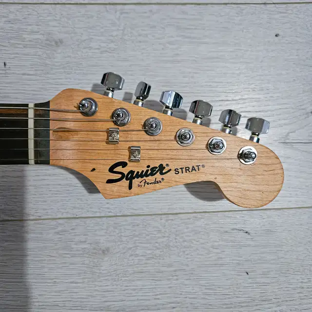 Squire Strat By Fender Electric Guitar Black in Guitars in Edmonton - Image 4