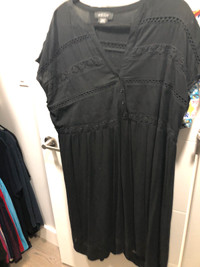 Black short sleeve summer dress 