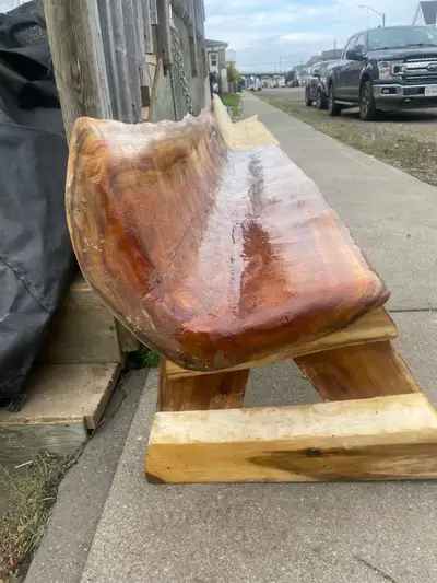 Live Edge Wooden Bench, View more