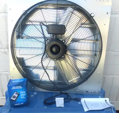 KEN BROWN 24 Inch Shutter Exhaust Fan with Speed ControllerGree, View more