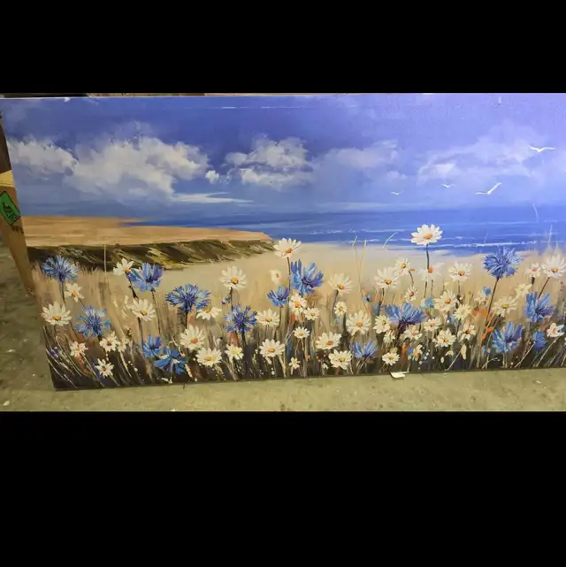 Large Coastal Flowers Wall Art for Living Room Decor Framed Art  in Home Décor & Accents in Hamilton - Image 7