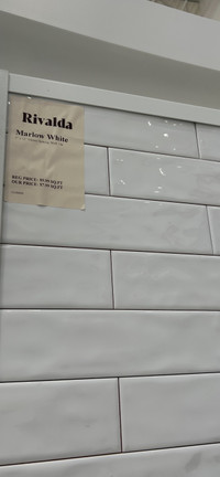 White Textured Subway Tile