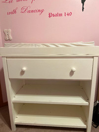Baby change table with drawer