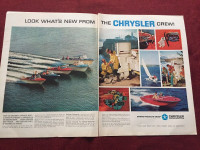 1966 Chrysler Marine Products Double Page Original Ad