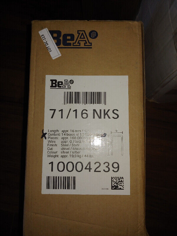 BeA 5/8" steel industrial staples. New in box. in Hardware, Nails & Screws in City of Halifax - Image 2