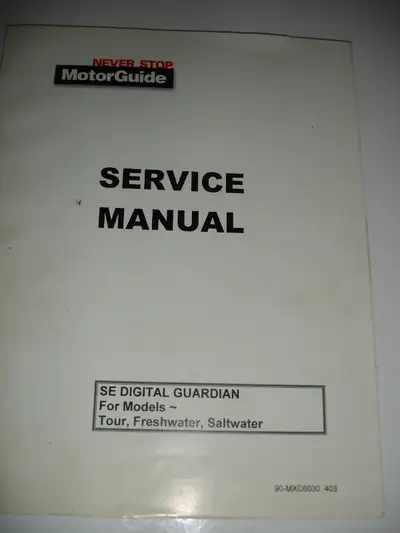 Guardian SE Digital service manual for models Tour, Freshwater and Saltwater by MotorGuide # 90-MXC6...