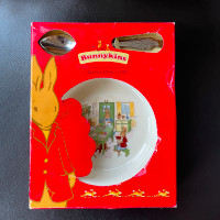 Vintage Bunnykins Royal Doulton Set Bone China bowl & spoon-NEW
