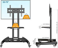 Mobile TV Cart / Mount (Fits 32 to 75 Inch screens up to 100lbs)